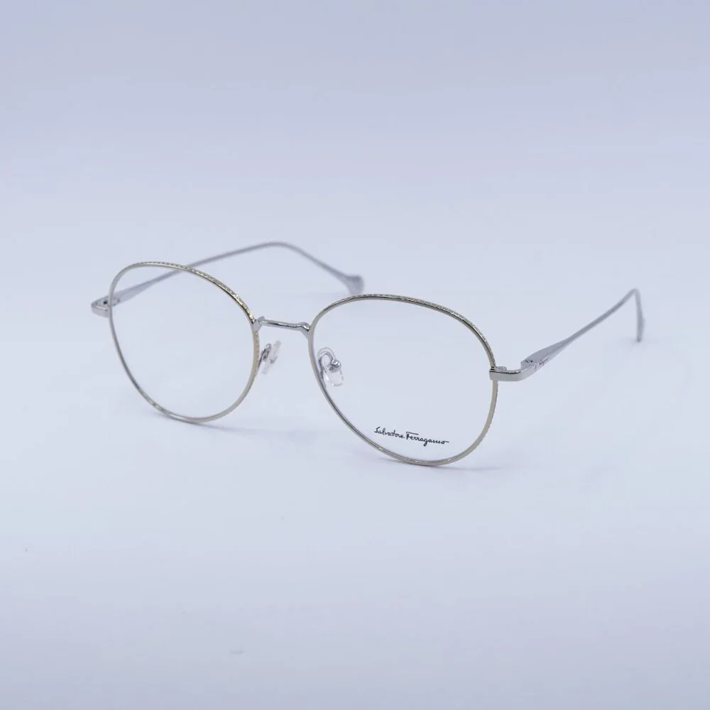 🕶️ New Salvatore Ferragamo SF2189 724 Eyeglasses - Gold/Palladium Frame 55mm